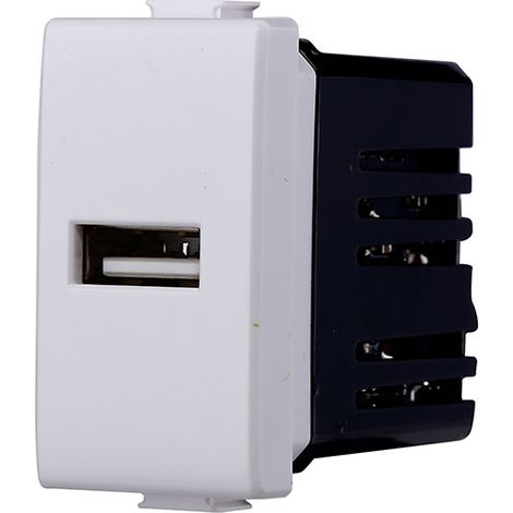 Lademodul mit einer Anschlussbuchse USB Type-A Bticino Matix 5Vdc 2.1A weiß farbe