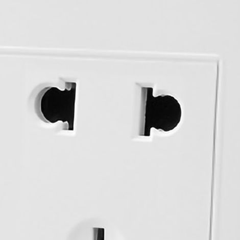 Interrupteur et prise électrique ultra-plat, boîtier apparent, alimentation unipolaire avec 5 trous, contrôle unique, prise à 10 trous. (1/5)