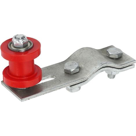 Tendeur de chaîne robuste avec galet tendeur, compatible avec les moteurs de motos de 49cc, 66cc et 80cc, rouge. (1/5)