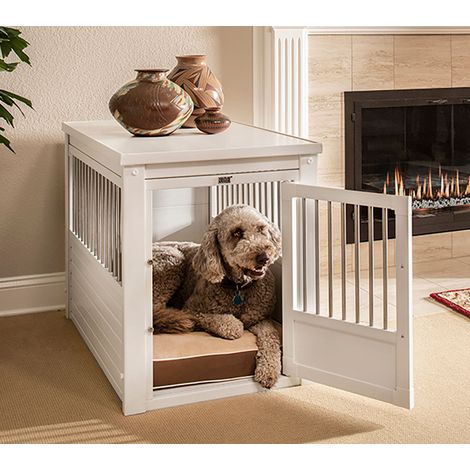 Jaula para Perros Confort Modelo Arkansas - Perrera de Interior - Cuatro Colores y Tres tamaños a Elegir (Blanco, L (91,2X60,2X71,1cm)) (1/2)