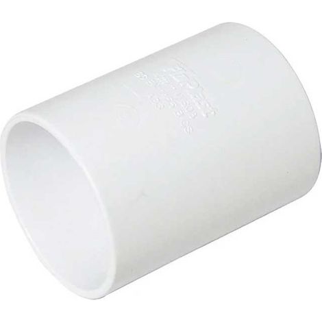 WS08W FloPlast 40mm Straight Coupling ABS Solvent White (1/2)