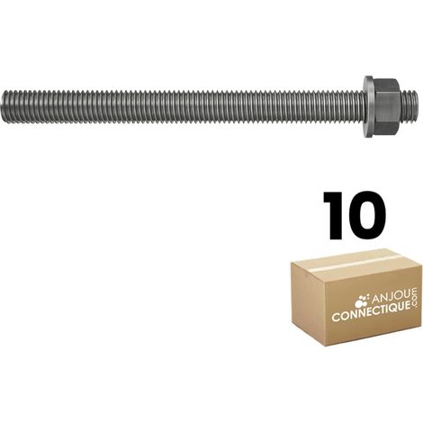 10 tiges filetées + rondelles + écrous Acier Inoxydable A4 Ø10 x 110 mm - Fischer (1/5)