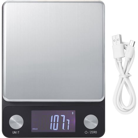 Balance de cuisine électronique, balance alimentaire numérique LED, outil de mesure de haute précision-AquaForge (1/5)