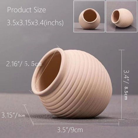 Pierres décoratives en céramique pour aquarium betta - Cachettes et jouets en forme de pot - 5 pièces (1/4)