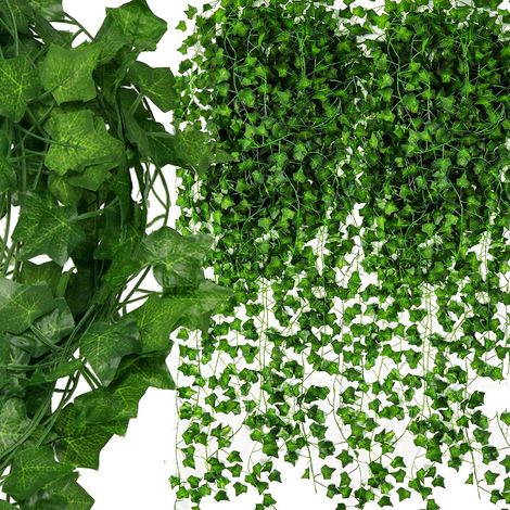Guirnalda de Hiedra de 12 m Hojas Artificiales Verdes para Tarraza (1/5)