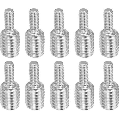 M4x0,7 à M8x1,25 Double Fin Fileté Goujon Vis Boulon, 10 Paquet 304 Inox Acier Tige Boulons Filetage Réducteur Adaptateur pour Meubles Matériel, 20mm Long (1/5)