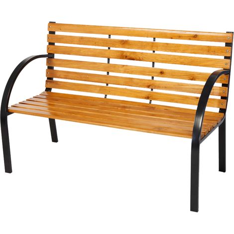Holz-Metall Bank Liam natur hell-DMC4350
