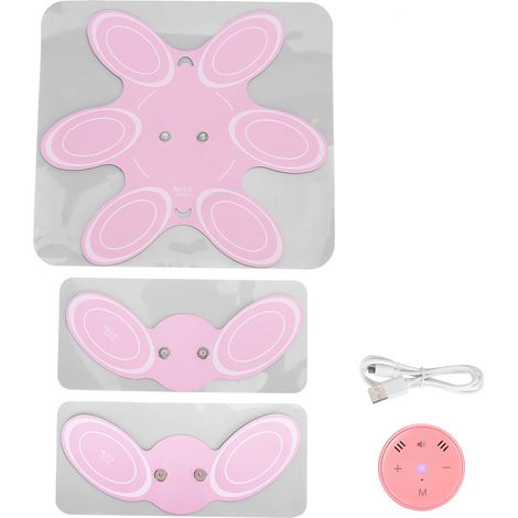 Patch de Massage à 5 Boutons Tactiles - Mini Appareil de Massage par Impulsions pour Épaules, Cou, Dos - Rose - Soulagement de la Fatigue (1/5)