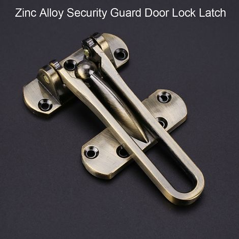 Verrou de sécurité robuste en alliage de zinc pour porte de maison ou d'hôtel (bronze) (1/5)
