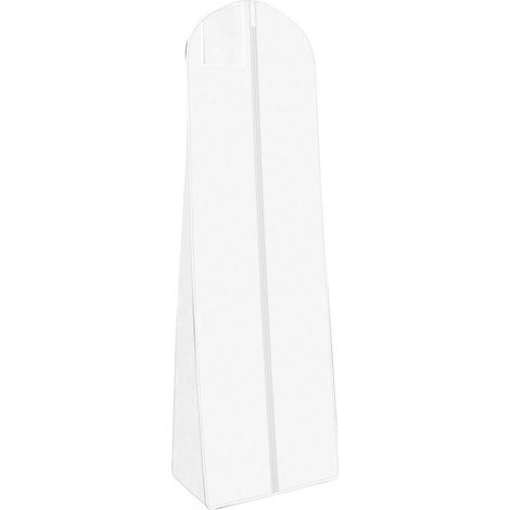 Housse anti-poussière pour robe de mariée dimensions 60 x 30 x 183 cm en PEVA avec fermeture éclair pour costumes robes de mariée manteaux robes et vêtements couleur blanche (1/5)