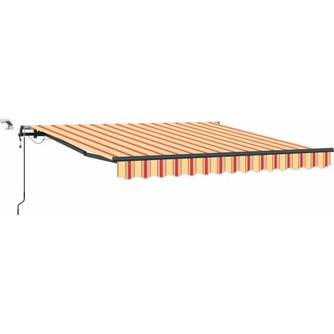 Tenda retrattile Giallo e Arancione 300 x 250 cm Poliestere vidaXL (1/5)