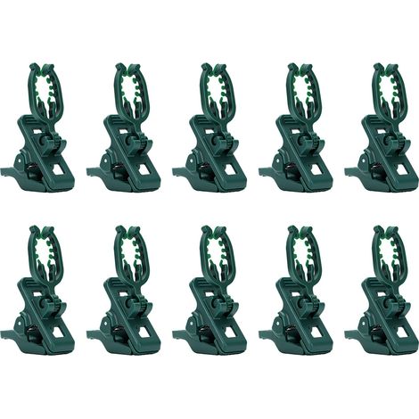 10 pièces clip de lumière extérieure pour guirlande vert étanche décoration de vacances lumières de Noël printemps pour toit, clôture, bardeau, gouttière (1/5)