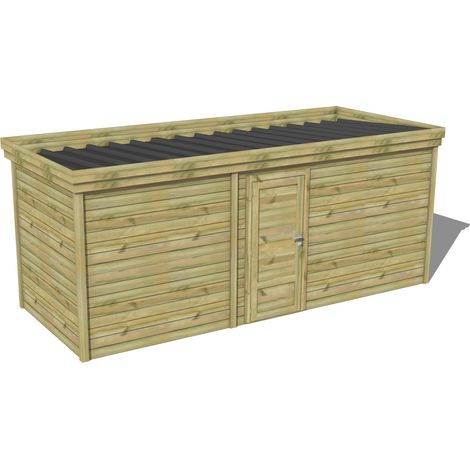 ABRI DE JARDIN bois traité 27mm, 6x2,1m, 13m2 (1/3)