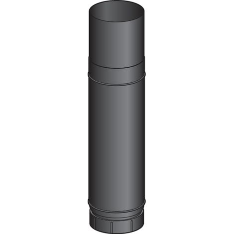 Poujoulat – Conduit de fumée zoom émaillé noir M Ø150 – Pour raccordement poêles à bois – 56150930