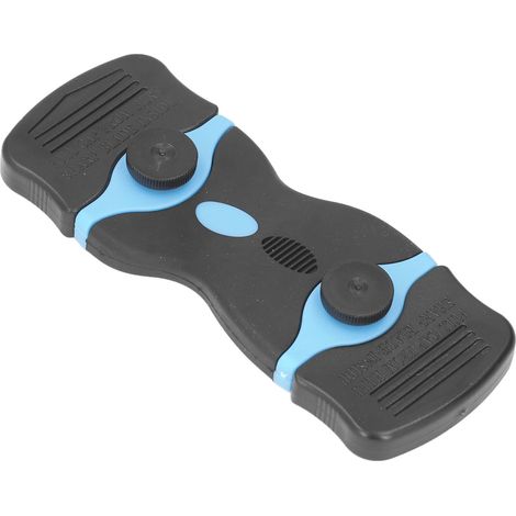 Grattoir Double Lame Métal/ABS - 2 en 1 pour Surfaces Multiples (Noir/Bleu) (1/5)