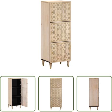 vidaXL Bois de manguier - Buffet 40x33x110 cm bois de manguier massif (1/5)