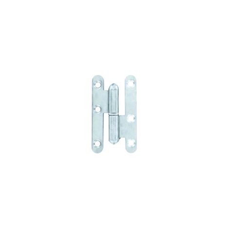 Bisagra de edificio derecha con botón redondo 80x45 Abi 1 pieza - Vynex