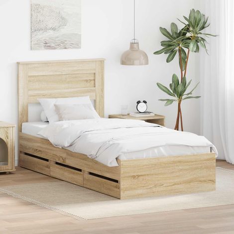 Bettrahmen Sonoma-Eiche 75 x 190 cm Ingenieurs Holz