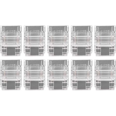 Connecteurs de Bande LED, Connecteurs de Bande LED sans Soudure 10 Pièces 2 Broches 10 Mm (1/5)