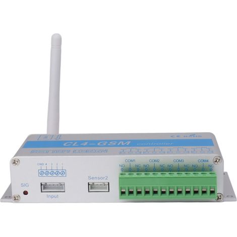 Interrupteur à relais de télécommande GSM/SMS en aluminium, protection IP30, pour garage, hangar ou entrepôt, prise UE 100-240 V (1/5)