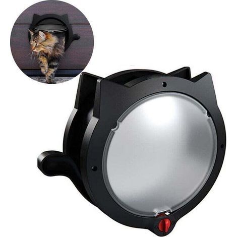 Grande chatière porte coulissante intérieure ou extérieure, XU, Chatière pour chats et petits chiens jusqu'à 10 kg, 3028cm, Durable - KZQ (1/4)