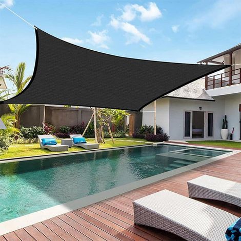 Toile d'Ombrage - Toile Rectangulaire en HDPE - Protection Solaire pour Jardin, Piscine, Terrasse - 2x3 m, 2x4 m, 3x3 m, 3x4 m ou 4x4 m - 1 pièce (1/5)