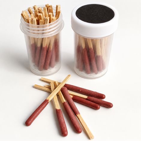 Allumettes de survie coupe-vent et étanches brun foncé en boîte de 20 pièces marron 3,1 × 5,6 × 3,1 cm 18 g – Livraison gratuite