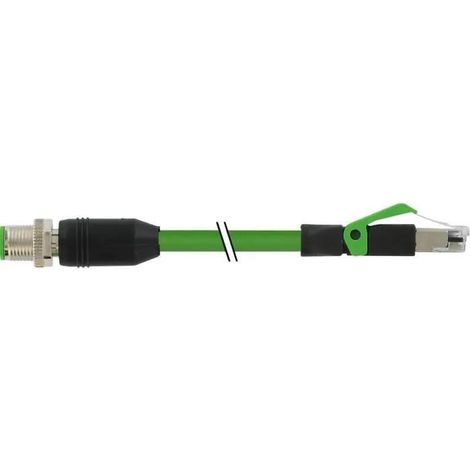 Murrelektronik Conector M12 x 1 RJ45 4 Pines 10m Negro