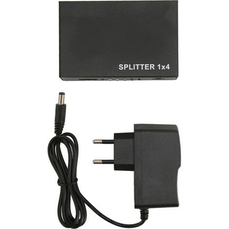 Splitter Hdmi - 1 Entrée 4 Sorties - 1080p 3D - Compatible 4k À 30 Hz - Alimentation 100-240 V - Pour Téléviseur Projecteur Moniteur (1/5)