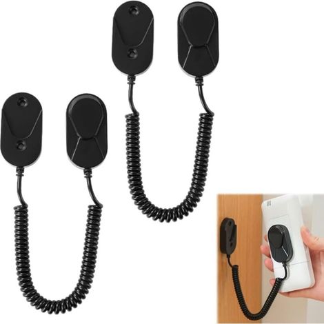 Lot de 2 supports magnétiques pour télécommande, attache rétractable avec support adhésif (pour télécommandes TV/AC/ventilateur)