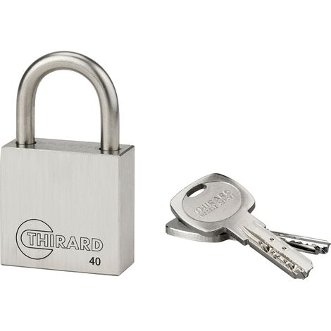 THIRARD - Cadenas à clé INOX, inox, anse inox, 40mm, 2 clés - THIRARD (1/2)