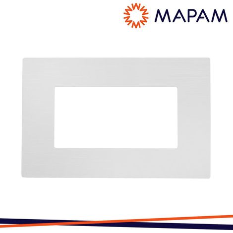 PLACCA TECNOPOLIMERO SPAZZOLATO M5004SL-1 JOY 4P BIANCO (1/2)