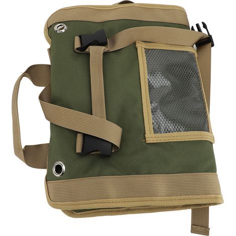 Sac à outils Portable, organisateur multifonctionnel de pièces en rouleau, pochette de rangement en tissu Oxford pour la réparation du matériel, outils d'électricien vert (1/2)
