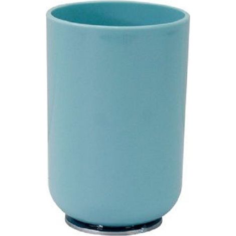 Cleafe - Bicchiere Portaspazzolini Dentifricio Celeste Silver Accesori Arredo Bagno 79888 - (1/2)