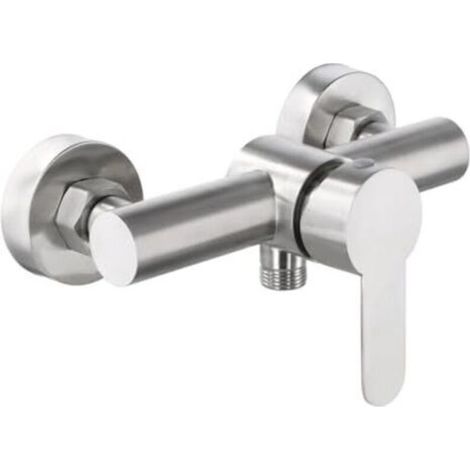 Single lever shower mixer, 304 stainless steel wall mounted shower faucet, single lever shower mixer with mounting accessories, wall mounted shower mixer for bathtub (1/5)