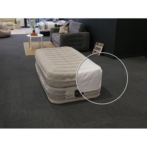 Pack matelas gonflable Supreme Air Flow 1 place Intex + Drap housse (1/5)