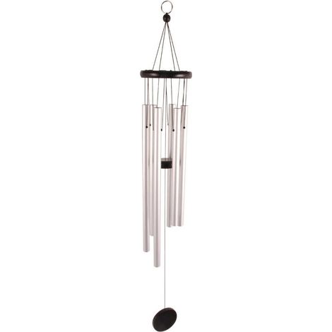 Esschert Design Windspiel M Silberfarben ringförmig 77 cm - Alu & Holz (1/3)