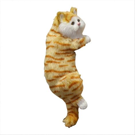 Décoration murale artisanale pour animaux de compagnie, chats suspendus jaunes (1/5)