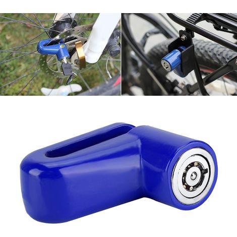 Serrure antivol renforcée pour disque de frein vélo, scooter et moto - Bleu (1/5)