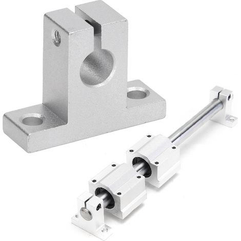 SK10 Composants de mouvement linéaire : support de fixation d'extrémité d'arbre, support vertical en alliage d'aluminium, support de tige de guidage (1/5)