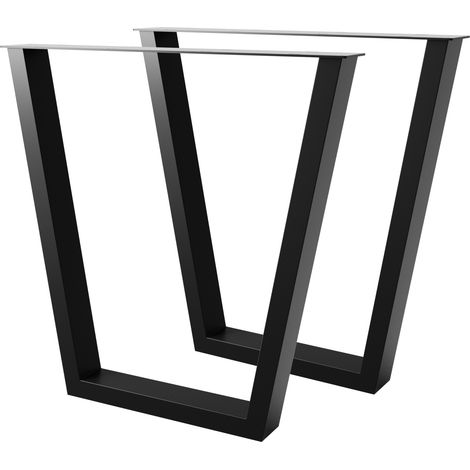 MetaloPro Tischbeine Atria Lite – Schwarze Metallbeine In V-Form Im Minimalistischen Industrial-Stil Für Moderne Ess- Und Arbeitstische