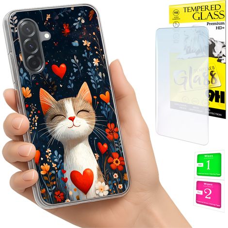 Coque pour Samsung Galaxy A36 / A56, dos photo en verre trempé 9H (1/5)