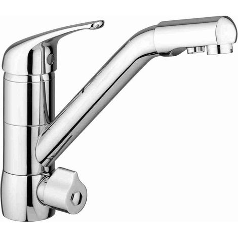 Miscelatore lavello cucina per acqua depurata 3 vie Rub.Magistro 64P/1  Cromo