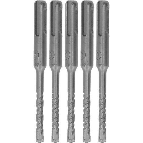 5-teiliges Set Bohrhammer-Bohrer mit Hartmetallspitze, spiralförmig, 2 Schneiden, Schlagbohrer für Ziegel und Stein 1