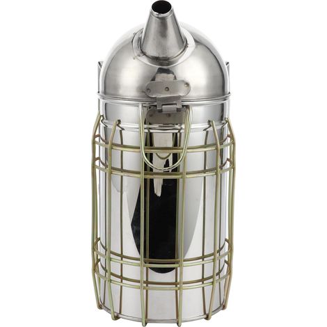 Fumigateur pour abeilles, outil apicole en acier inoxydable avec pare-chaleur, pulvérisateur et kit de transmission pour ruches (1/5)