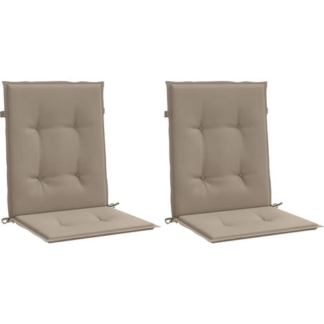 vidaXL Garden Lowback Chair Cushions 2 pcs Taupe 100x50x3 cm Oxford Fabric (1/5)