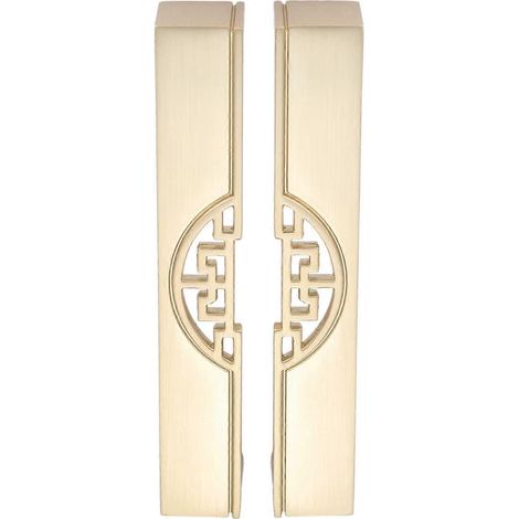 Lot de 2 poignées de meuble dorées, poignées de placard, boutons de meuble style rétro vintage pour chambre, meuble de cuisine, armoire, penderie, commode (128 mm, doré) (1/5)