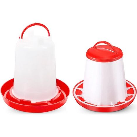 Anjing-Set mit Wassernapf 1 5 l und Futternapf 1 l automatischer Futter und Wassernapf für Küken hängender Wassernapf für Hühner automatischer 1,5 l (1/5)