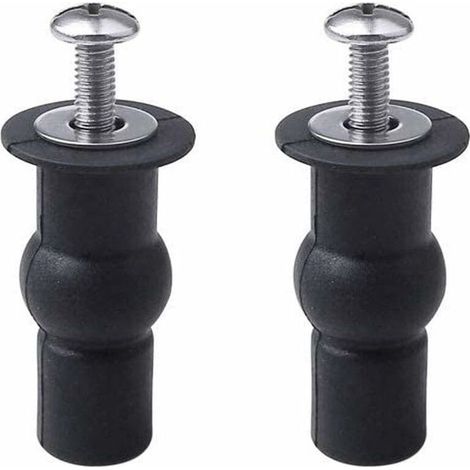 2 pièces Abattant WC Fixations Charnières Store Charnières Trou de Fixation Extensible Caoutchouc Vis Convient à Toutes Les Toilettes (14mm)