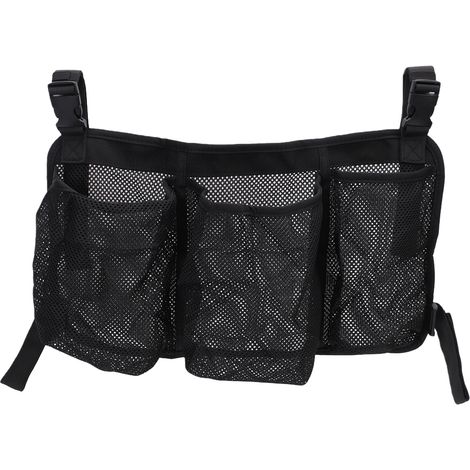 Caddie de chaise de douche, sac de rangement latéral à 3 poches, réglable et détachable pour accessoires de salle de bain, fauteuil roulant de Camping (1/5)